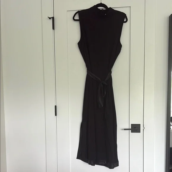 Anne Klein | Dresses | Anne Klein Black Sleeveless Tie Waist Midi Dress |  Poshmark